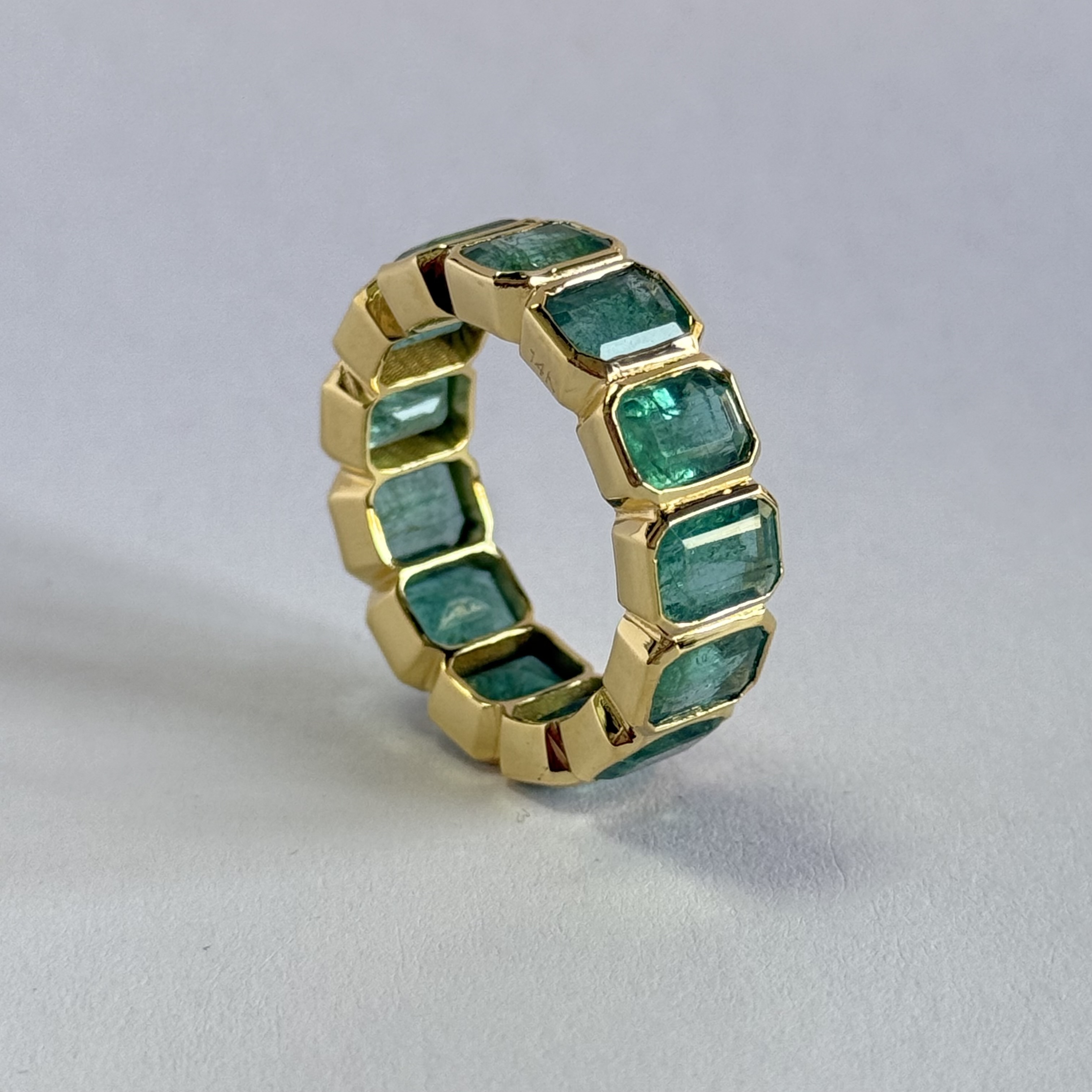 Emerald eternity ring